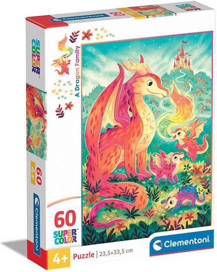 Εικόνα από CLEMENTONI SUPERCOLOR PUZZLE ΔΡΑΚΟΙ 60TMX
