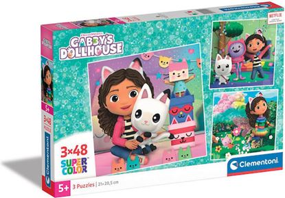 Εικόνα της CLEMENTONI SUPERCOLOR PUZZLE 3X48 GABBY'S DOLLHOUSE