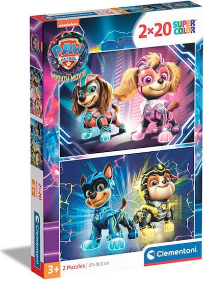 Εικόνα από CLEMENTONI SUPERCOLOR PUZZLE 2Χ20 PAW PATROL THE MIGHTY MOVIE