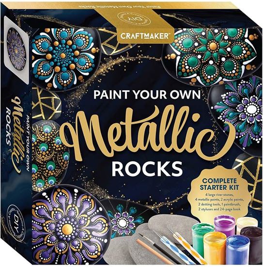 Εικόνα από ROCK PAINTING 5 CRAFTMAKER METALLIC ROCK PAINTING
