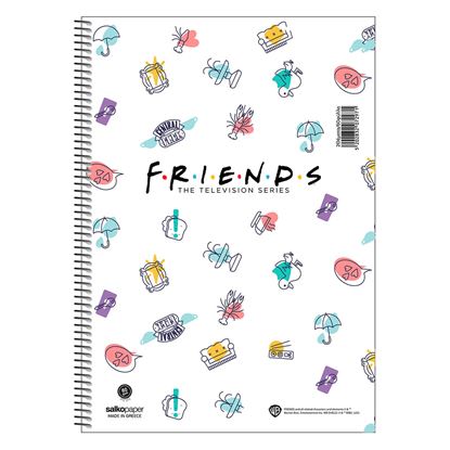 Εικόνα της ΤΕΤΡΑΔΙΟ SALKO ΜΟΝΟ ΣΠΙΡΑΛ FRIENDS CENTRAL PERK 21X29 3Θ 7298