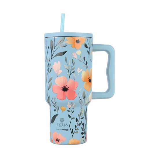 Εικόνα από ΘΕΡΜΟΣ STRAW TUMBLER XL SAVE THE AEGEAN 900ml SKY GARDEN