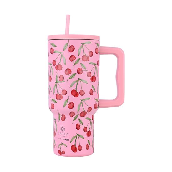Εικόνα από ΘΕΡΜΟΣ STRAW TUMBLER XL SAVE THE AEGEAN 900ml CHERRY ROSE