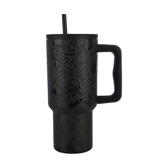 Εικόνα από ΘΕΡΜΟΣ STRAW TUMBLER XL SAVE THE AEGEAN 900ml NOIR ECHO