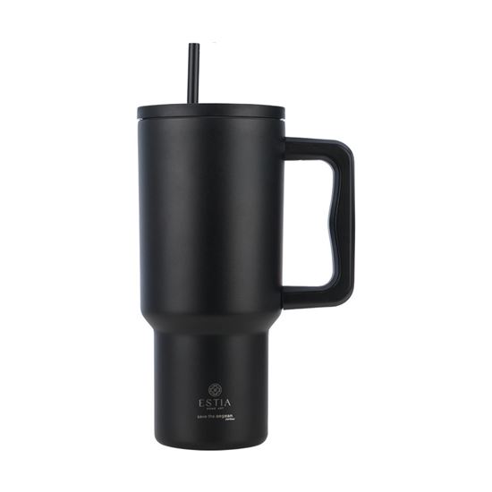 Εικόνα από ΘΕΡΜΟΣ STRAW TUMBLER XL SAVE THE AEGEAN 900ml MIDNIGHT BLACK