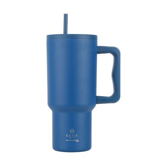 Εικόνα από ΘΕΡΜΟΣ STRAW TUMBLER XL SAVE THE AEGEAN 900ml DENIM BLUE