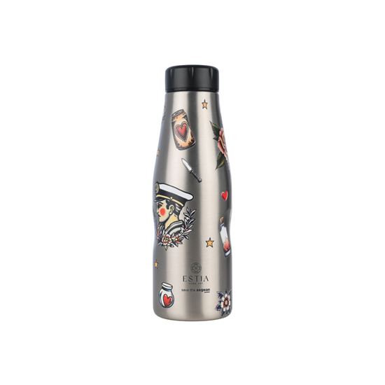 Εικόνα από ΘΕΡΜΟΣ TRAVEL FLASK SAVE THE AEGEAN 500ml OLD SCHOOL INK