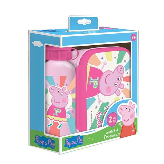 Εικόνα από ΣΕΤ ΦΑΓΗΤΟΥ Peppa Pig ΦΑΓΗΤΟΔΟΧΕΙΟ 800ml-ΠΑΓΟΥΡΙ ΑΛΟΥΜΙΝΙΟΥ 500ml