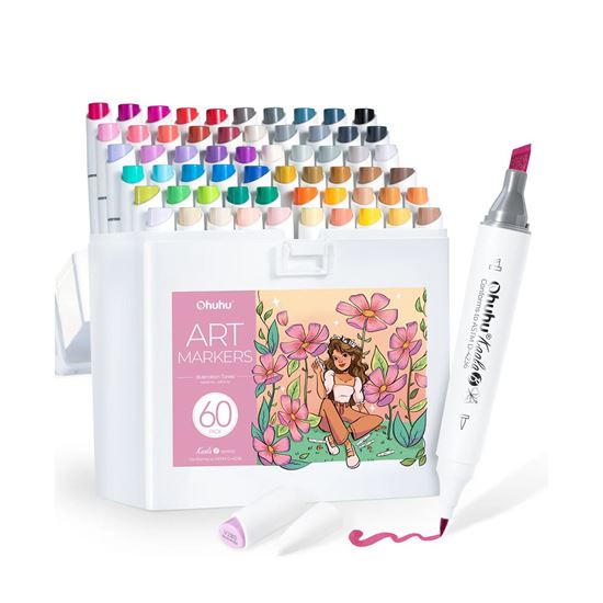 Εικόνα από OHUHU ART MARKERS KAALA B SERIES ΜΕ ΔΙΠΛΗ ΜΥΤΗ ΣΕΤ 60 ΜΑΡΚΑΔΟΡΩΝ