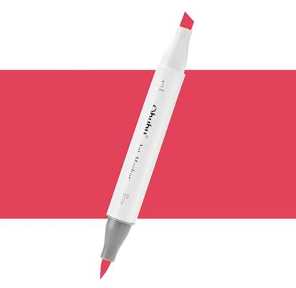 Εικόνα της ΜΑΡΚΑΔΟΡΟΣ OHUHU MARKER ΜΕ ΔΙΠΛΗ ΜΥΤΗ - CADMIUM RED R160