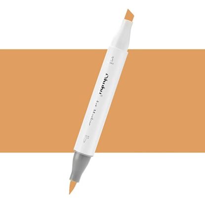 Εικόνα της ΜΑΡΚΑΔΟΡΟΣ OHUHU MARKER ΜΕ ΔΙΠΛΗ ΜΥΤΗ - YELLOWISH BROWN YR260