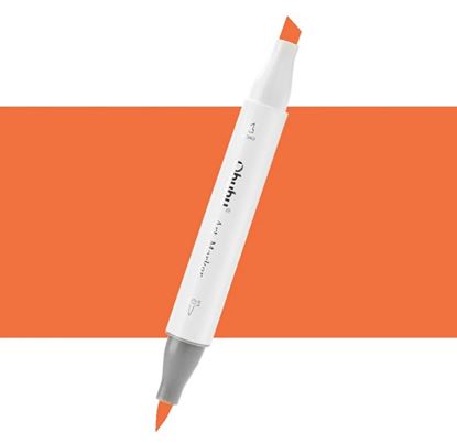 Εικόνα της ΜΑΡΚΑΔΟΡΟΣ OHUHU MARKER ΜΕ ΔΙΠΛΗ ΜΥΤΗ - CADMIUM ORANGE YR190