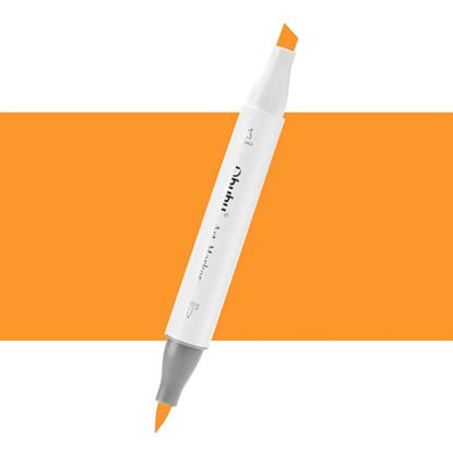 Εικόνα της ΜΑΡΚΑΔΟΡΟΣ OHUHU MARKER ΜΕ ΔΙΠΛΗ ΜΥΤΗ - CHROME ORANGE YR170