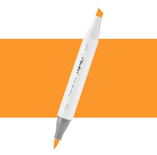 Εικόνα από ΜΑΡΚΑΔΟΡΟΣ OHUHU MARKER ΜΕ ΔΙΠΛΗ ΜΥΤΗ - CHROME ORANGE YR170