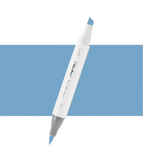 Εικόνα από ΜΑΡΚΑΔΟΡΟΣ OHUHU MARKER ΜΕ ΔΙΠΛΗ ΜΥΤΗ - SMOKY BLUE B260