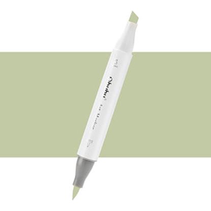 Εικόνα της ΜΑΡΚΑΔΟΡΟΣ OHUHU MARKER ΜΕ ΔΙΠΛΗ ΜΥΤΗ - BEIGE GREEN G240