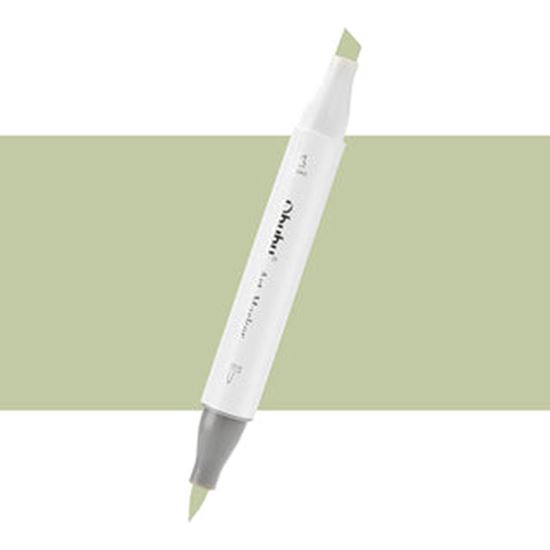 Εικόνα από ΜΑΡΚΑΔΟΡΟΣ OHUHU MARKER ΜΕ ΔΙΠΛΗ ΜΥΤΗ - BEIGE GREEN G240
