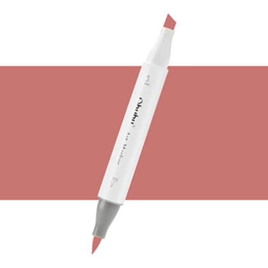 Εικόνα από ΜΑΡΚΑΔΟΡΟΣ OHUHU MARKER ΜΕ ΔΙΠΛΗ ΜΥΤΗ - LIGHT MAHOGANY E060