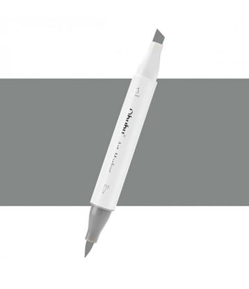 Εικόνα της ΜΑΡΚΑΔΟΡΟΣ OHUHU MARKER ΜΕ ΔΙΠΛΗ ΜΥΤΗ - NATURAL GREY 07 CG070