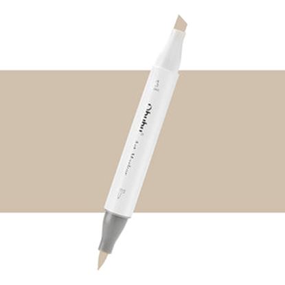 Εικόνα της ΜΑΡΚΑΔΟΡΟΣ OHUHU MARKER ΜΕ ΔΙΠΛΗ ΜΥΤΗ - YELLOW GREY 08 YG080