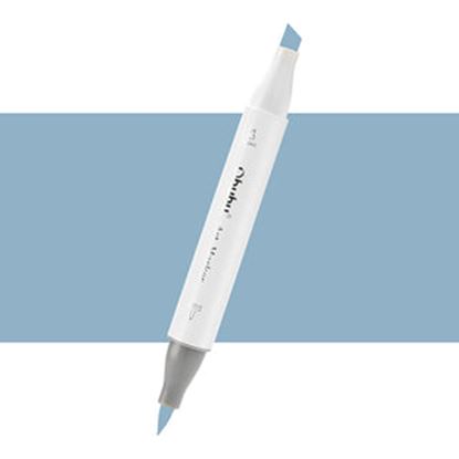 Εικόνα της ΜΑΡΚΑΔΟΡΟΣ OHUHU MARKER ΜΕ ΔΙΠΛΗ ΜΥΤΗ - BLUE GREY 06 MG060