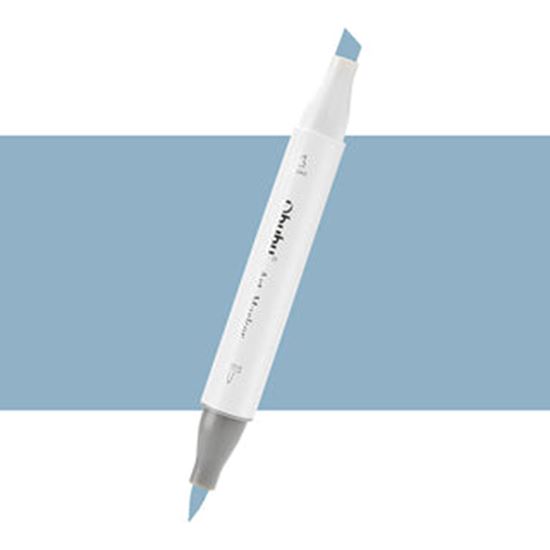 Εικόνα από ΜΑΡΚΑΔΟΡΟΣ OHUHU MARKER ΜΕ ΔΙΠΛΗ ΜΥΤΗ - BLUE GREY 06 MG060