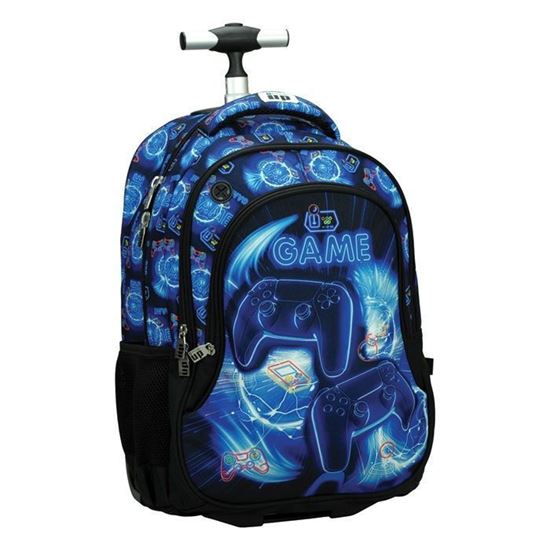 Εικόνα από  BMU ΣΧΟΛΙΚΗ ΤΣΑΝΤΑ TROLLEY NEON GAME 357-26074