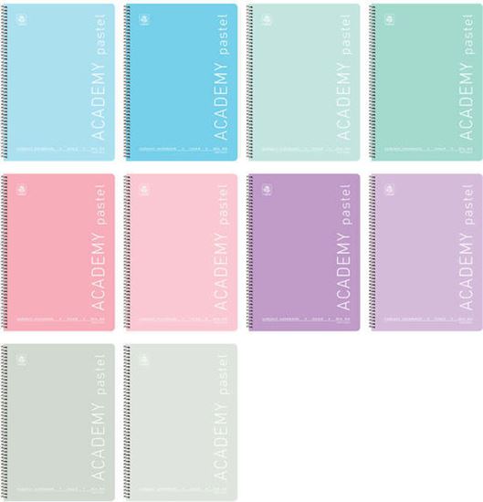 Εικόνα από ΤΕΤΡΑΔΙΟ ΣΠΙΡΑΛ ACADEMY PASTEL 17Χ25 2Θ ΔΙΑΦ.ΧΡ