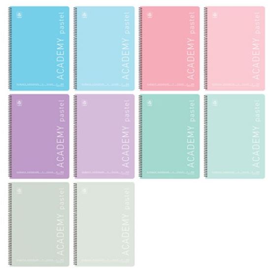 Εικόνα από ΤΕΤΡΑΔΙΟ ΣΠΙΡΑΛ ACADEMY PASTEL 17Χ25 3Θ ΔΙΑΦ.ΧΡ