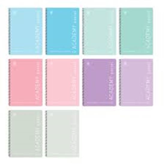 Εικόνα από ΤΕΤΡΑΔΙΟ ΣΠΙΡΑΛ ACADEMY PASTEL A4 21Χ29 3Θ ΔΙΑΦ.ΧΡ