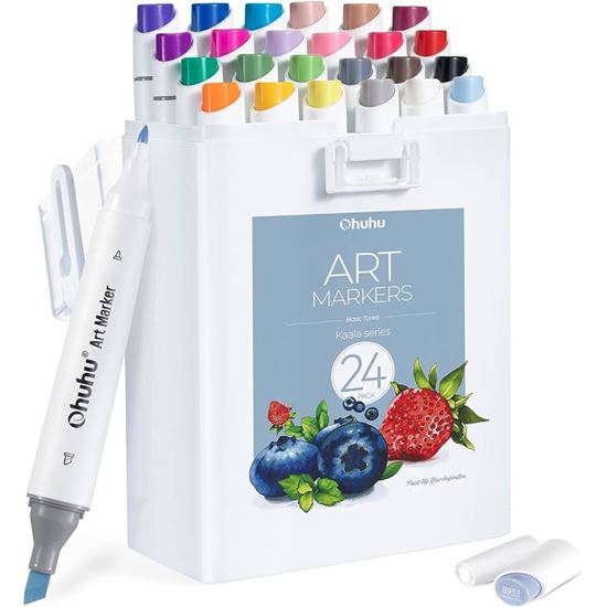 Εικόνα από ΜΑΡΚΑΔΟΡΟΙ OHUHU MARKERS FINE & CHISEL KAALA SET-24 BASIC OHU-Y30-80405-41
