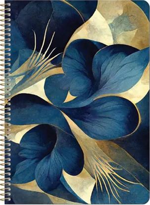 Εικόνα της LOGINOTES ΣΗΜΕΙΩΜΑΤΑΡΙΟ A5 SPIRAL LINE BLUE FLOWERS