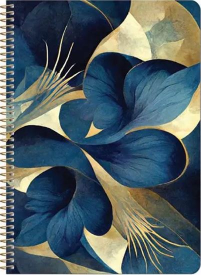 Εικόνα από LOGINOTES ΣΗΜΕΙΩΜΑΤΑΡΙΟ A5 SPIRAL LINE BLUE FLOWERS