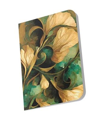 Εικόνα της LOGINOTES ΣΗΜΕΙΩΜΑΤΑΡΙΟ 9Χ14 εκ.PAPER LINE GOLD FLOWERS
