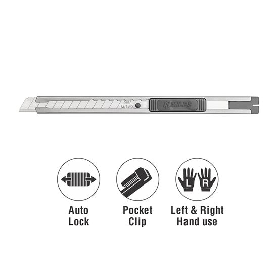 Εικόνα από ΜΑΧΑΙΡΙΑ MILES SA-903 ΜΙΚΡΑ METALIC AUTO-LOCK BLISTER