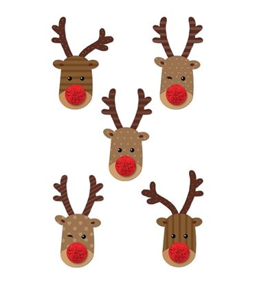 Εικόνα της ΑΥΤΟΚΟΛΛΗΤΑ BSB CREATIVE CHRISTMAS ΤΑΡΑΝΔΟΙ ΠΟΜ-ΠΟΝ (1 φύλλο)