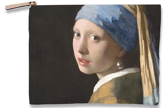 Εικόνα από ΠΟΡΤΟΦΟΛΙ ΥΦΑΣΜΑΤΙΝΟ ΣΟΥΕΤ VERMEER - GIRL WITH THE PEARL EARRING