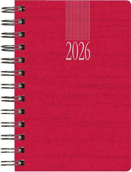 Εικόνα από ΗΜΕΡΟΛΟΓΙΟ 2026 ΗΜΕΡΗΣΙΟ 16.6X24 THEOFYLAKTOS INDIANA WIRE-O KOKKINO