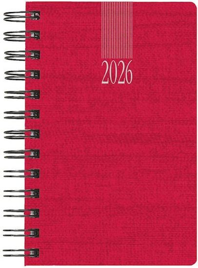 Εικόνα από ΗΜΕΡΟΛΟΓΙΟ 2026 ΗΜΕΡΗΣΙΟ 11X16.5 THEOFYLAKTOS KASHMIR WIRE-O ΚΟΚΚΙΝΟ