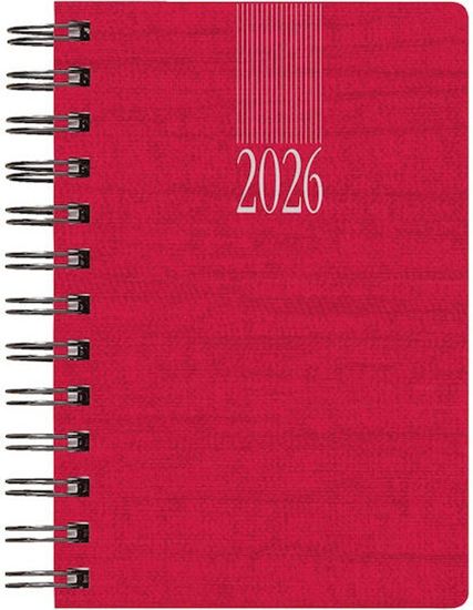 Εικόνα από ΗΜΕΡΟΛΟΓΙΟ 2026 ΗΜΕΡΗΣΙΟ 14.5X20.5 THEOFYLAKTOS KASHMIR WIRE-O ΚΟΚΚΙΝΟ