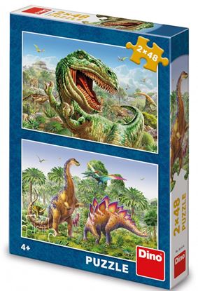 Εικόνα της DINO PUZZLE: ΔΕΙΝΟΣΑΥΡΟΙ 2x48τμχ