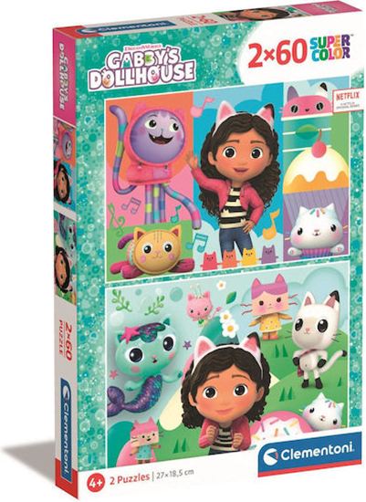 Εικόνα από CLEMENTONI SUPERCOLOR PUZZLE GABBY'S DOLLHOUSE 2x60ΤΜΧ
