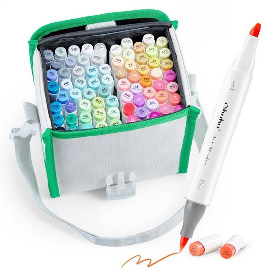 Εικόνα από ΜΑΡΚΑΔΟΡOI OHUHU ART MARKERS BRUSH&CHISEL ΣΕΤ 72TMX