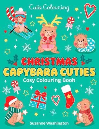 Εικόνα από CUTIE COLOURING: CHRISTMAS CAPYBARA CUTIES - COSY COLOURING BOOK