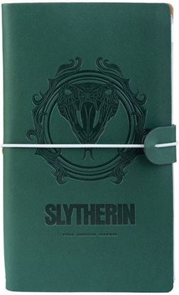 Εικόνα της ΤΑΞΙΔΙΩΤΙΚΟ ΤΕΤΡΑΔΙΟ HARRY POTTER (SLYTHERIN) ΜΕ ΜΑΛΑΚΟ ΕΞΩΦΥΛΛΟ ΑΠΟ ΔΕΡΜΑΤΙΝΗ 12x20