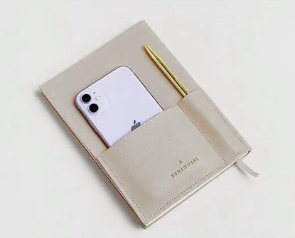 Εικόνα της ΣΗΜΕΙΩΜΑΤΑΡΙΟ SOMEWHERE ΡΙΓΕ Α5 ΜΕ ΘΗΚΗ ΓΙΑ ΣΤΥΛΟ STONE GRAY (82534)