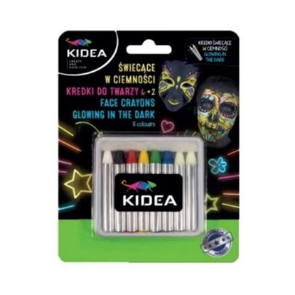 Εικόνα της ΧΡΩΜΑΤΑ KIDEA ΠΡΟΣΩΠΟΥ 079339 8 COLORS GLOW IN THE DARK 2,5gr