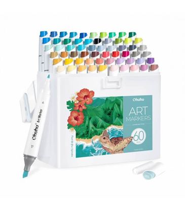 Εικόνα της ΜΑΡΚΑΔΟΡΟΙ OHUHU ART MARKERS KAALA FINE&CHISEL SET 60TMX