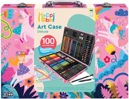 Εικόνα της HAPPIHOBBI ΚΑΣΕΤΙΝΑ ΖΩΓΡΑΦΙΚΗΣ DELUXE (100 ΑΞΕΣΟΥΑΡ) - ΦΑΝΤΑΣΙΑ ΜΟΝΟΚΕΡΟΙ