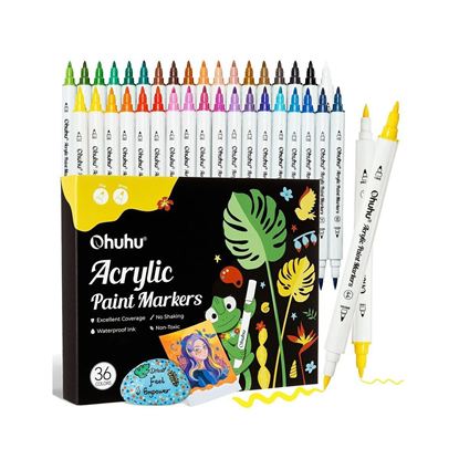 Εικόνα της ΜΑΡΚΑΔΟΡΟΙ OHUHU ART MARKERS ACRYLIC  BRUSH&FINE SET 36TMX